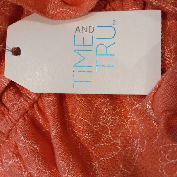 Preppy Beach Picnic Summer Printed Pink Linen Sundress Flowy Midi Plus Size Boho - Picture 9 of 13